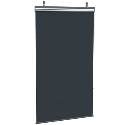 Balkon Sichtschutz, Sonnenfester Polyester Vorhang, dunkelgrau