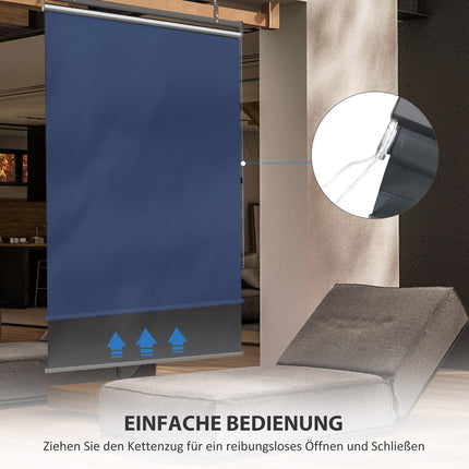 Balkon Sichtschutz, Sonnenfester Polyester Vorhang, dunkelgrau