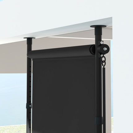 Wetterbeständiges Outdoor-Rollo, Sonnenschutz aus Polyester, 120-310cm