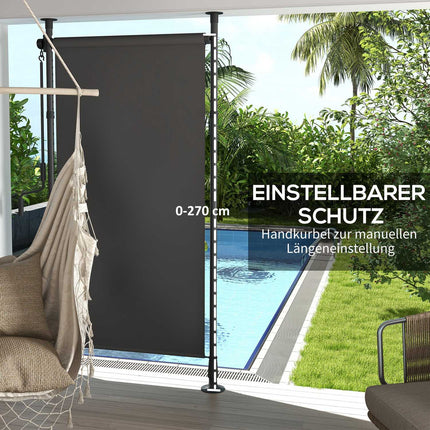 Wetterbeständiges Outdoor-Rollo, Sonnenschutz aus Polyester, 120-310cm