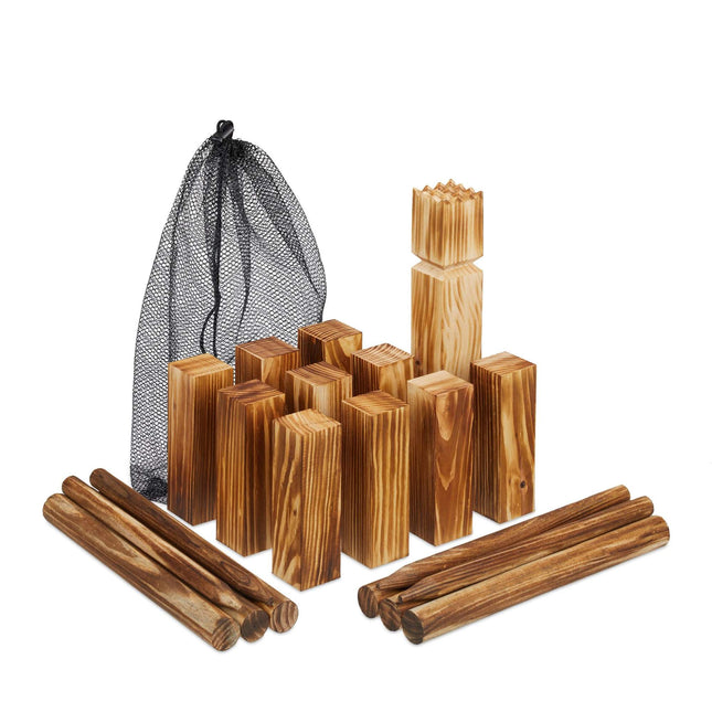 Jeu de Kubb en bois Viking
