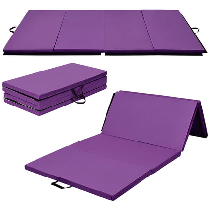 Violette, faltbare Gymnastikmatte 240x120cm mit Griffen