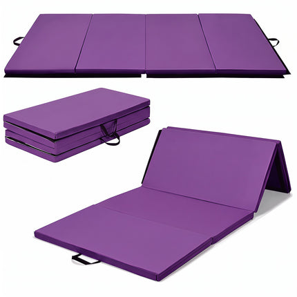 Violette, faltbare Gymnastikmatte 240x120cm mit Griffen