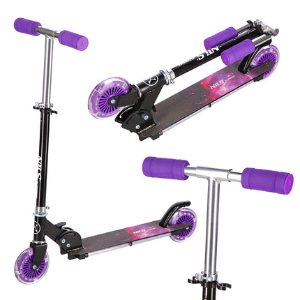 Lila Klapproller, höhenverstellbar, leichtgewichtig