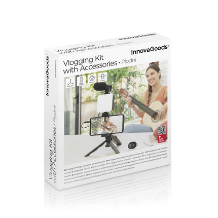 Vlogging-Kit mit Licht, Mikrofon und Fernbedienung Plodni InnovaGoods 6-teilig