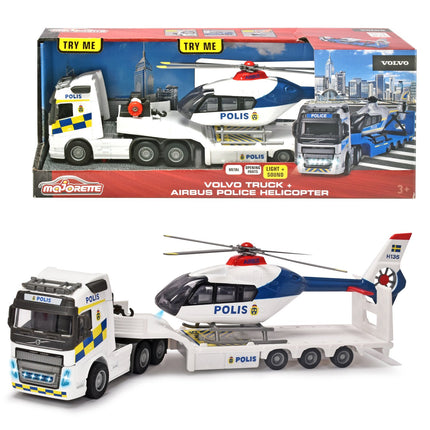 Volvo FH-16 Schwedischer Polizeiwagen + Hubschrauber
