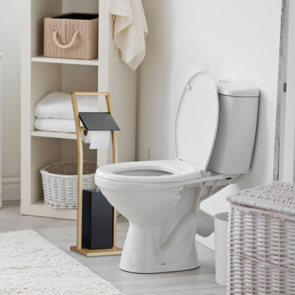 WC-Stuhl in Bambus schwarz