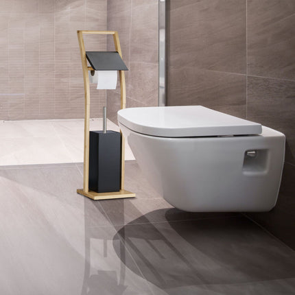 WC-Stuhl in Bambus schwarz