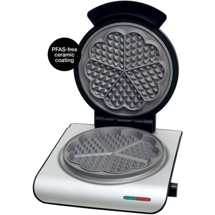 Waffeleisen, Keramikbeschichtung, silberfarben
