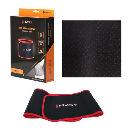 Ceinture de maintien à la taille, noir-rouge, ajustement réglable