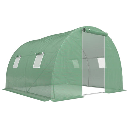 Serre intérieure avec fenêtres, 3 x 3 m, vert foncé