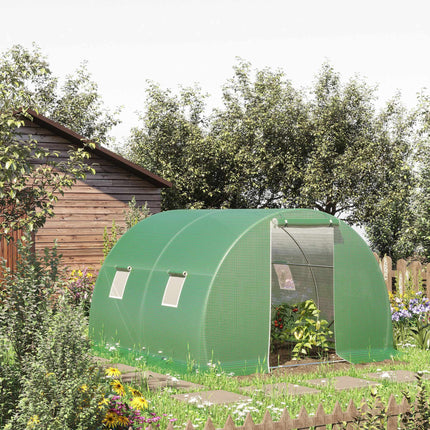 Serre intérieure avec fenêtres, 3 x 3 m, vert foncé