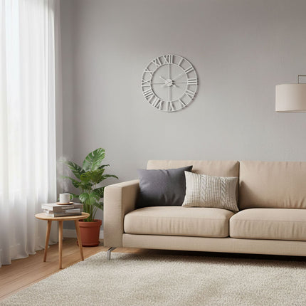 Horloge murale, chiffres romains, diamètre 60 cm