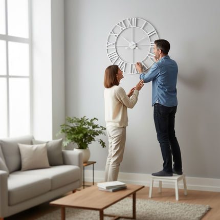 Horloge murale, chiffres romains, diamètre 60 cm