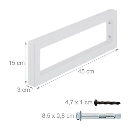 Supports muraux pour consoles, lot de 2, pour étagères et bureaux