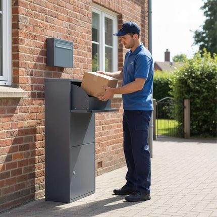 Wand- & Bodenbriefkasten, abschließbares Stahldesign