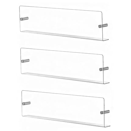 Wall Magazine Holders, Set of 3 – Acrylic, Metal, M Size