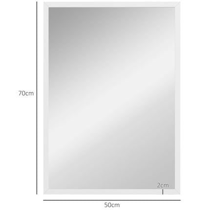 Wandspiegel 50x70 cm, MDF-Rahmen, einfache Montage
