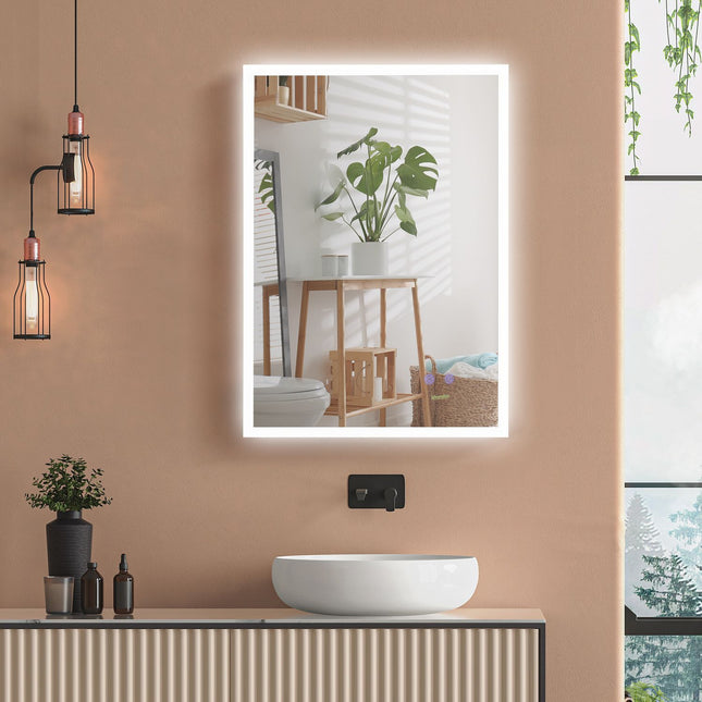 LED-Badezimmerspiegel – beschlagfrei, IP44 wasserdicht, Aluminium