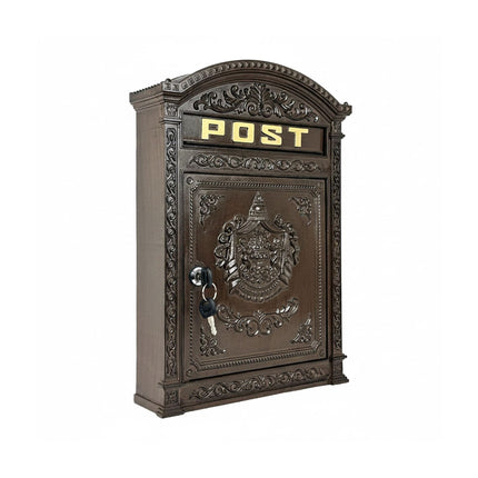 Boîte aux lettres murale - Aluminium moulé antique, format A4