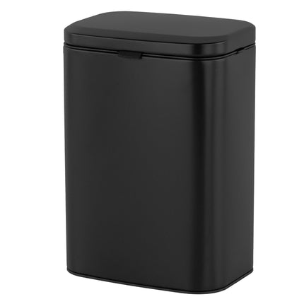 Poubelle murale noire, 8 L, bac intérieur amovible