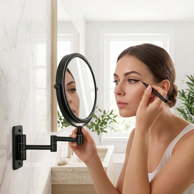 Miroir grossissant mural x10, pivotant double face