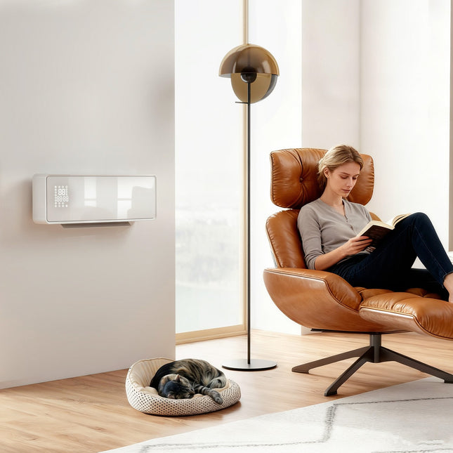 Wandmontierter 2000W Keramikheizer, Thermostat, Timer