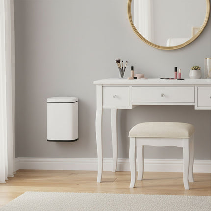 Poubelle de salle de bain murale, 3 L, couvercle à fermeture douce