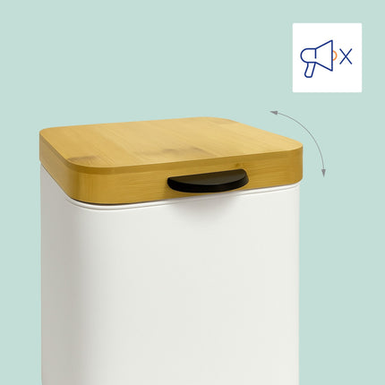 Wandmontierter Badezimmer-Mülleimer, 3L, mit Absenkautomatik