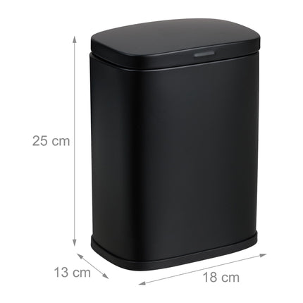 Poubelle de salle de bain murale, 3 L, couvercle à fermeture douce