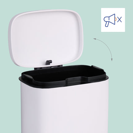 Poubelle de salle de bain murale, 3 L, couvercle à fermeture douce