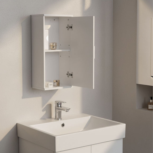 Wand-Badezimmerschrank – schmal, 2 Fächer, verstellbar