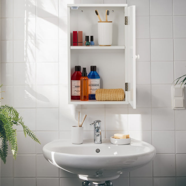 Wandmontierter Badezimmerschrank mit verstellbarem Regal