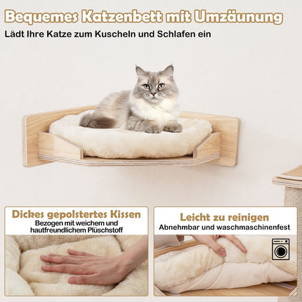 Ensemble de meubles muraux pour chat avec hamacs et lit