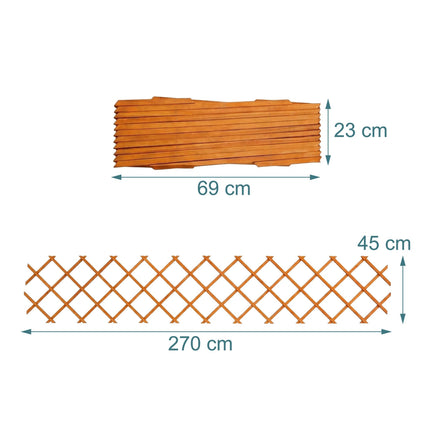 Wandmontierbares ausziehbares Spalier 3er-Set für Kletterpflanzen
