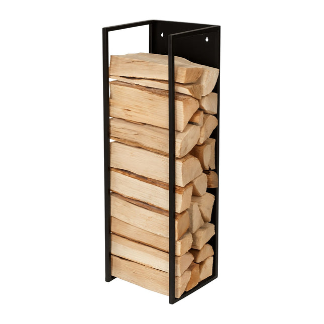 Wandmontiertes Kaminholzregal – Holzlagerung für Innenräume