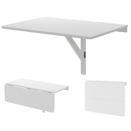 Table Pliante Murale Table de Cuisine Gain de Place Table Murale Pliante 80 x 60 cm Blanc