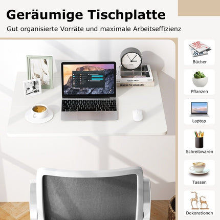 Table Pliante Murale Table de Cuisine Gain de Place Table Murale Pliante 80 x 60 cm Blanc