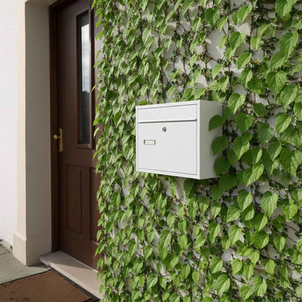 Boîte aux lettres horizontale murale avec porte-nom, verrouillable