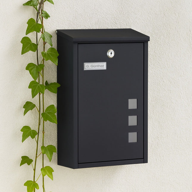 Boîte aux lettres murale avec fenêtres d'observation