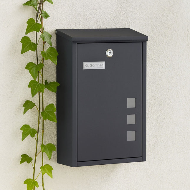 Boîte aux lettres murale avec fenêtres d'observation
