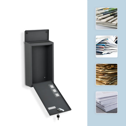 Wandbriefkasten mit Sichtfenstern
