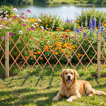 Ensemble de treillis mural pour plantes, 3 pièces extensibles en bois