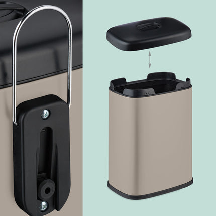Poubelle murale, 5 L, couvercle amovible