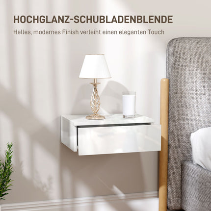 Wandmontierte Nachttische, Set, Schublade, Spanplatte