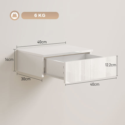 Wandmontierte Nachttische, Set, Schublade, Spanplatte