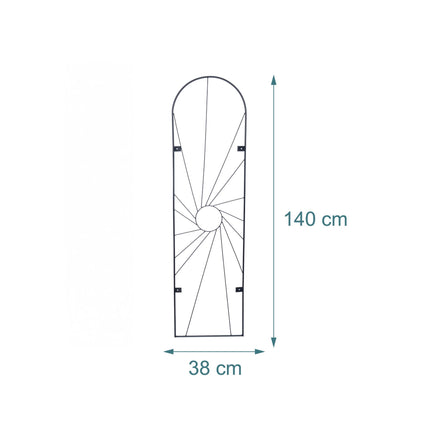 Ensemble de treillis mural, lot de 2, en acier thermolaqué pour plantes grimpantes