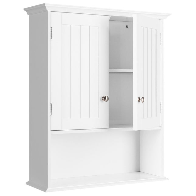 Armoire murale de salle de bain en bois, 60 x 20 x 70,5 cm, blanche