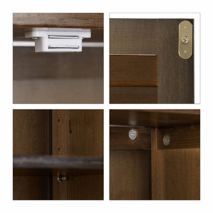 Armoire murale marron foncé LAMELL