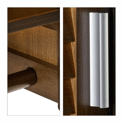 Armoire murale marron foncé LAMELL